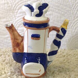 VTG Figural Teapot Golf Bag; Cardinal Inc. LPGA Tea Porcelain Cabincore T-Time